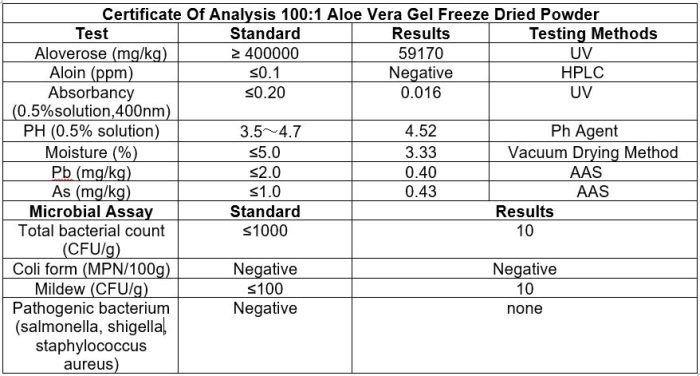 Aloe Vera Gel Extract Powder 100:1 - Image 3