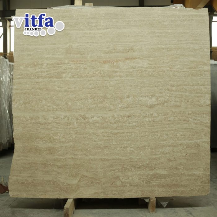 Cream Travertine Stone Slab Iran Abbas Abad