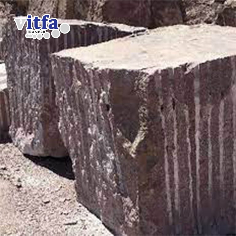 Red Granite Stone Block Iran Yazd