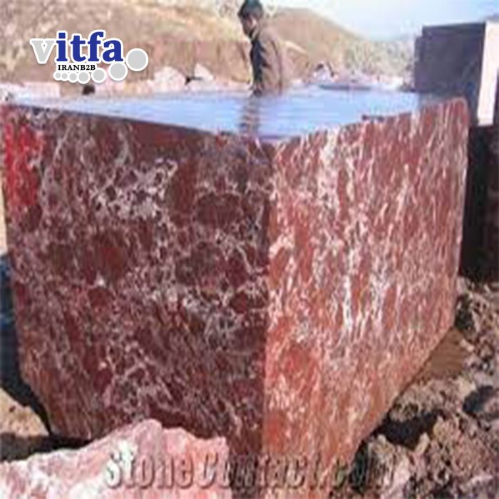 Red Marble Stone Block Iran Khoy