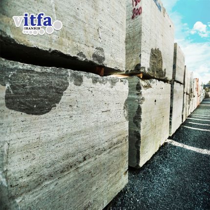 Silver Travertine Stone Block Iran Azarshahr