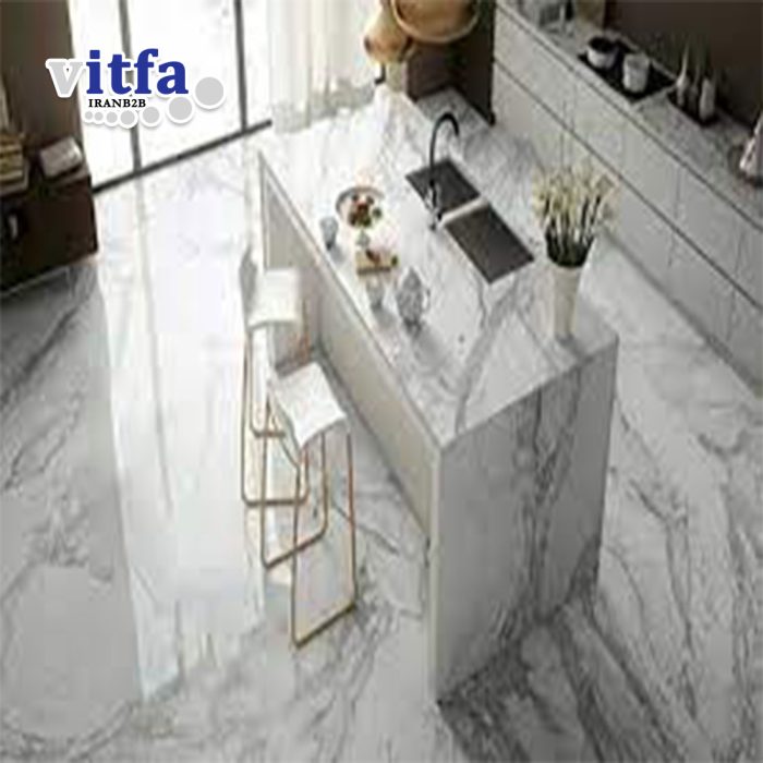 White Porcelain Stone Slab Iran Azna