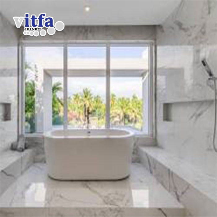 White Porcelain Stone Slab iran Laybid