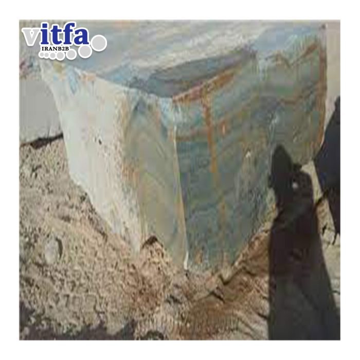 blue onyx stone block Iran Isfahan - Image 1