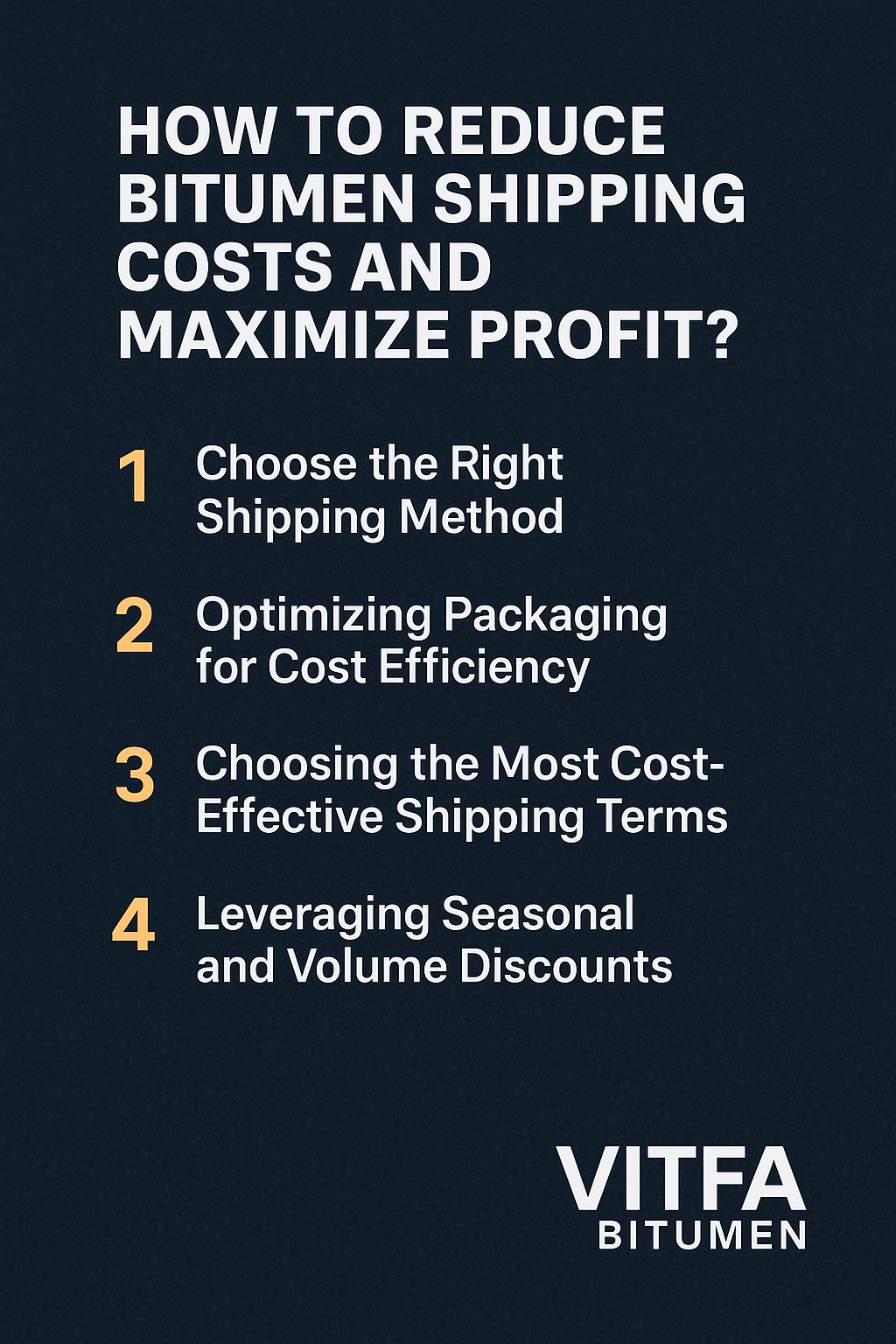 How to Reduce Bitumen Shipping Costs and Maximize Profit?