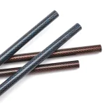 Tubo de fibra de carbono de color sedoso